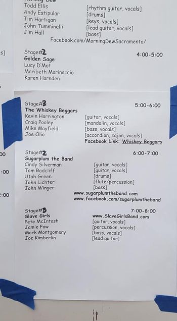 Humpbuckle 35 2 day band line up Sept 2018
