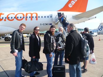Boarding the plane to Denmark (2014)
