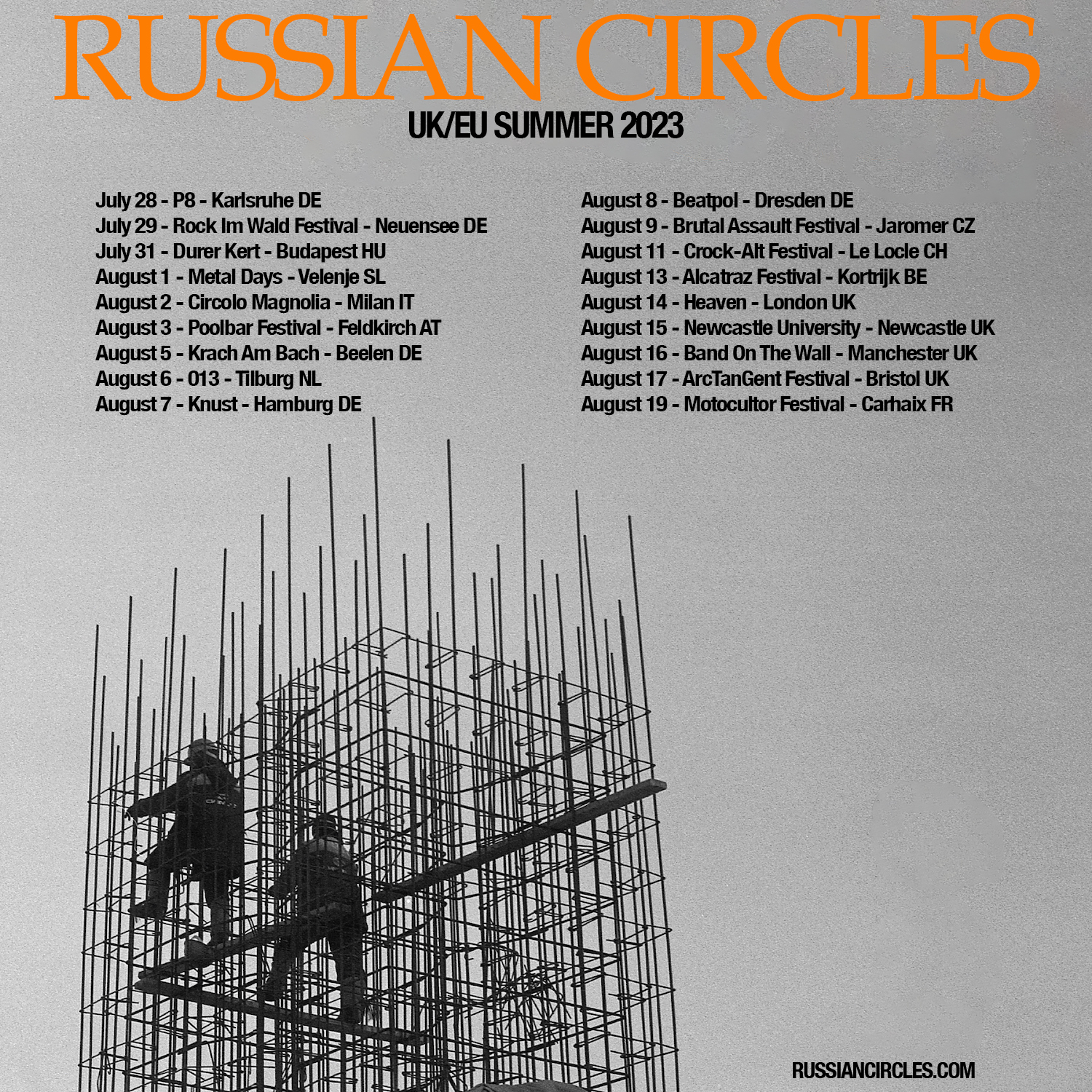 RUSSIAN CIRCLES ANNOUNCE NEW UK/EU SUMMER SHOWS 2023