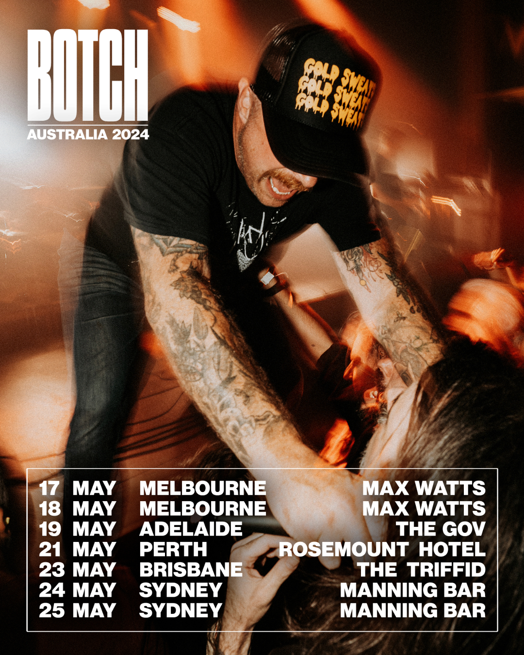 BOTCH ANNOUNCE 2024 AUSTRALIA TOUR