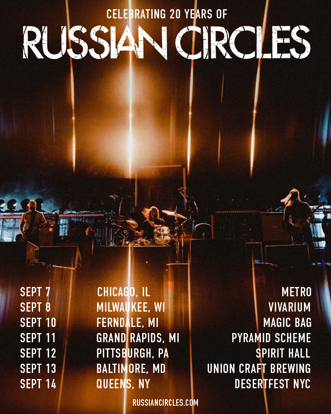 Russian Circles 20 Year Anniversary US Shows Begin