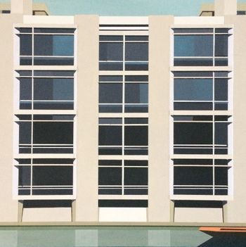 Cripps Building, Cambridge. Acrylic on board. 40cm x 40cm SOLD
