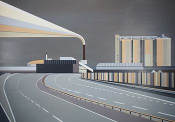 Sugar Beet Factory III: Autumn 175cm x 122cm Acrylic on board SOLD
