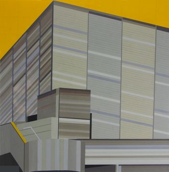 Abstract Brutalism IV: National Theatre. Acrylic and pencil on paper. 40cmx40cm SOLD
