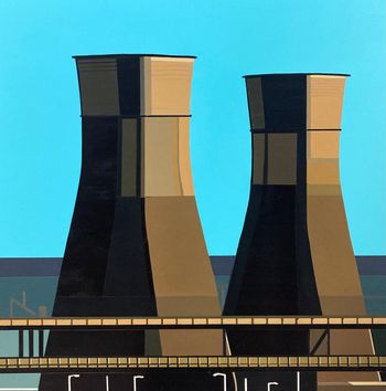 'Tinsley Towers'
Acrylic on board.
40cm x 40cm.
2023.
SOLD
