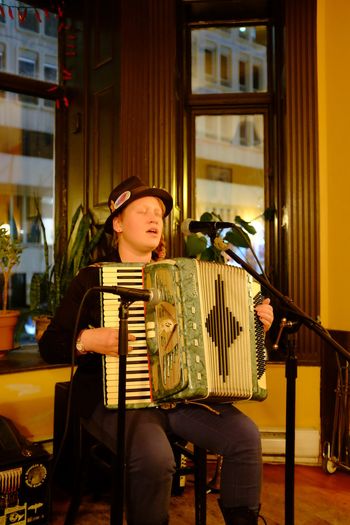 Performing at Burritoville in Montreal, QC, October 2014
