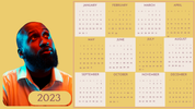 2023 Yellow Vibes Kevin Posey Calendar 