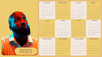 2023 Yellow Vibes Kevin Posey Calendar 