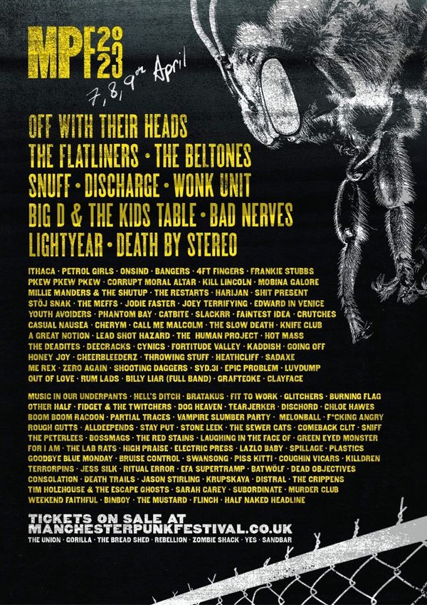 Snuff are a last minute addition to Manchester Punk Fest! 

Less than 100 tickets are left for the whole event. 

Tickets & Info:

https://www.manchesterpunkfestival.co.uk