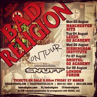 Snuff supporting Bad Religion UK August
