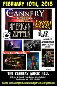 Special LIVE Music Video Party w/ American Zeppelin!! (Special 1/2 price advance tickets!!!)  