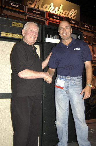 Gary with the legendary Jim Marshall @ the NAMM convention.
