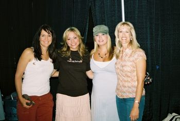 Alisa Girard, Kristin Swinford, and Chrissy Conway (of ZOEgirl) and me.
