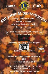 Michigan Center Lions Club 3rd Annual Septoberfest