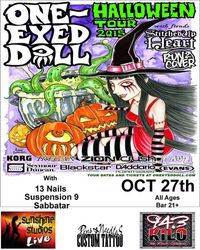 One Eyed Doll, Stitched Up Heart, Run 2 Cover, 13 Nails, Suspension 9, and Sabbatar
