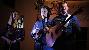 Julane with Johnandrew Bellner and D. Mark Conway, of Raven Road, on March 14.
