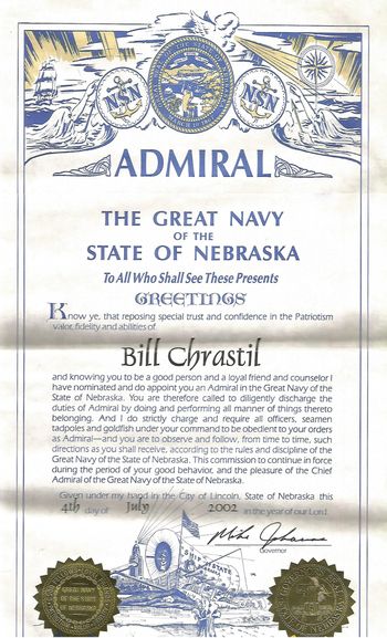 Great Nebraska Navy Award
