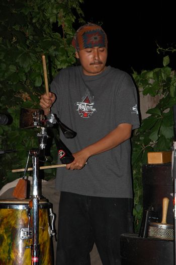 Hunter holding down the percussion - 2004?
