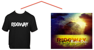 Black "Ridgway" Crown Logo T-Shirt + Physical CD