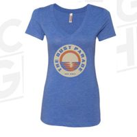 Ladies V-Neck - Heather Blue