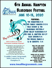 Delayed till 2021 Iowa Bluegrass BMAI, Hampton Iowa