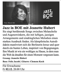 @Jazz in BOE w Felix Jacobi: Bass // Clemens Koch: Guitar