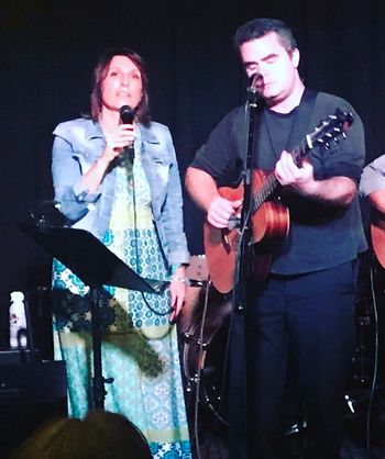 Patricia Bahia and Robert LaSalle at West Coast Songwriters July 2017
