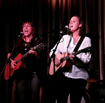 Patricia and Betty (7th & Hope) on stage at Hotel Cafe September 2018
