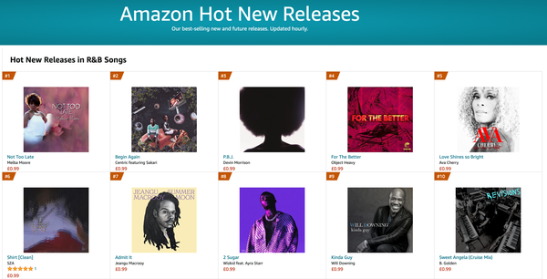 MELBA MOORE'S SINGLE RISES TO NUMBER 1 ON THE AMAZON CHARTS