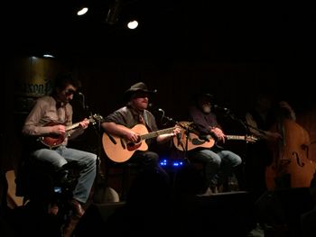 L to R: Ryan Murphey, Michael Martin Murphey, Chuck Hawthorne, & Howard Hudiburg at the Saxon Pub Austin, TX
