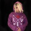 Valentines Hoodie Collection - Cross My Heart Purple hoodie 