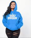 Classic Queen Hoodie -BLUE & Silver 