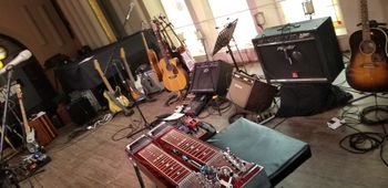 The stage awaits - a benefit for Multicultural Association of Perth-Huron, Revival House, Stratford, Ontario.
