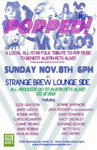 Popped! A Local All Star Folk Tribute to Pop Music to Benefit Austin Pets Alive