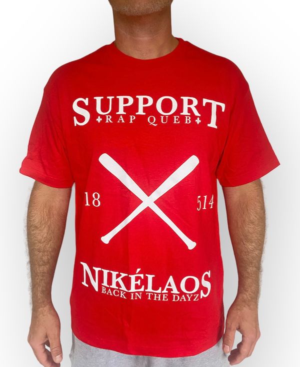 T-Shirt Nikélaos Rap Queb Support rouge