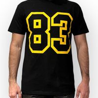 T-shirt 83 original noir & jaune