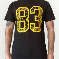 T-Shirt 83 bandana noir & jaune