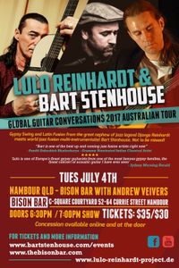 Lulo Reinhardt and Bart Stenhouse with Andrew Veivers - Global Guitar Conversations 2017 Australian Tour Concession Ticket