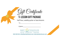 Gift Certificate - 5 Music Lesson Gift Package 