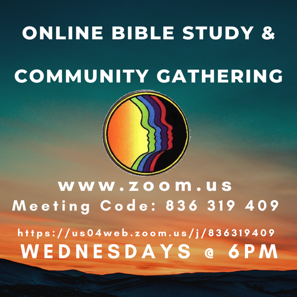 Join us for the All Peoples Christian Church Bible Study & Community Gathering every Wednesday at 6pm.  Use the link https://us04web.zoom.us/j/836319409 or go to zoom.us and enter the Meeting ID: 836 319 409 to join. ALL are welcome!