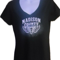 Ladies V Neck Gray