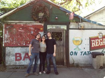 my kids slumming at Uncle Dave's joint, Snake & Jake's (Oak Street, uptown NOLA)
