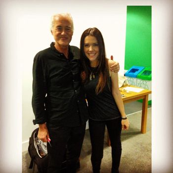 my daughter Annie & Jimmy Page in London! (Annie's on the RIGHT, folks!)
