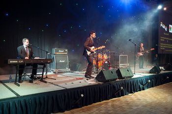 On stage in Beijing at the St Patrick's day ball
