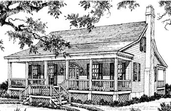 Note the elevation off the ground and the front porch.
