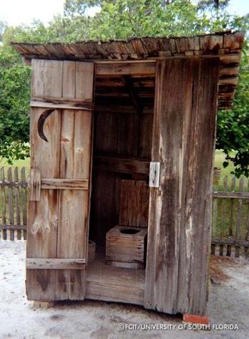Deluxe outhouse.
