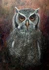 'Count Owl' Original Oil Painting