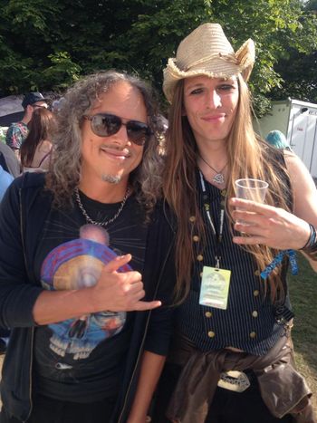 Hanging with Kirk Hammett from Metallica
