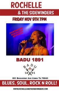 Rochelle & The Sidewinders Live at BADU 1891!