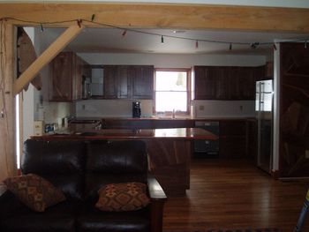 Kitchen in Walnut....Cherry tops 7 morning light
